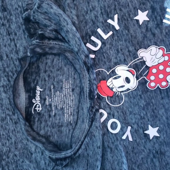 Disney Medium Adults Minnie Mouse Yours Truly Gray - Picture 4 of 10